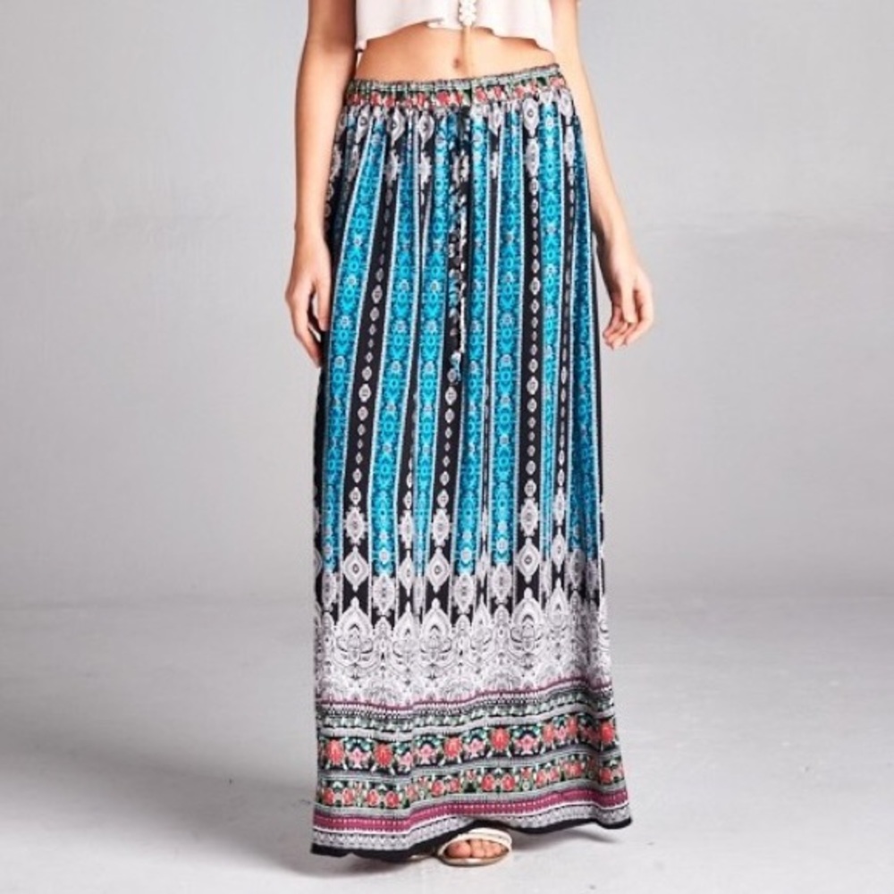 SIZE SMALL ONLY Print Maxi Skirt